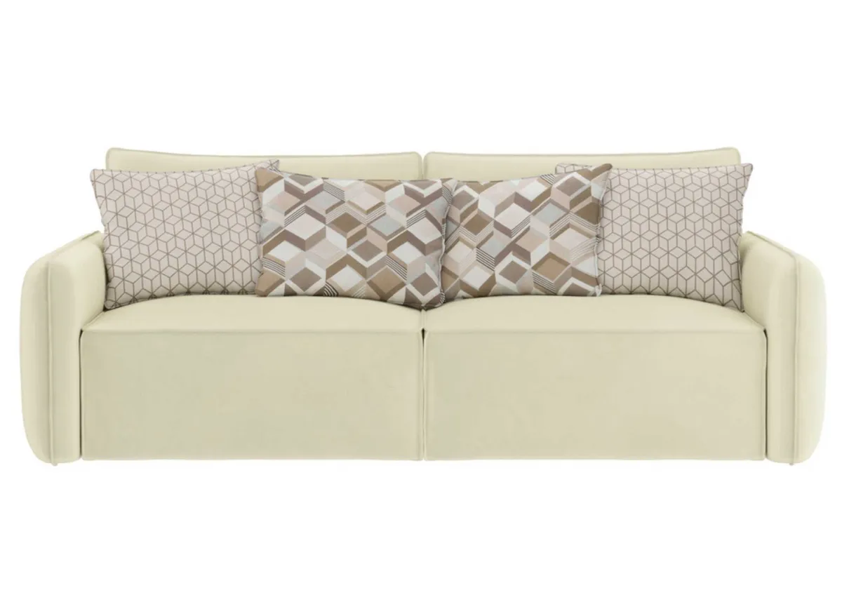 Sofa zielona VINCI SMALL trzyosobowa modułowa z funkcją spania: Wymiary sofy VINCI SMALL