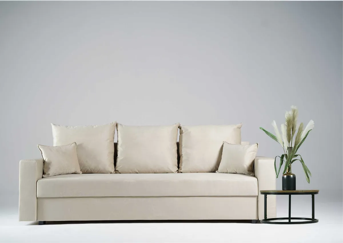 Sofa zielona ARLO trzyosobowa z funkcją spania 215 cm: Sofa ARLO: wymiary