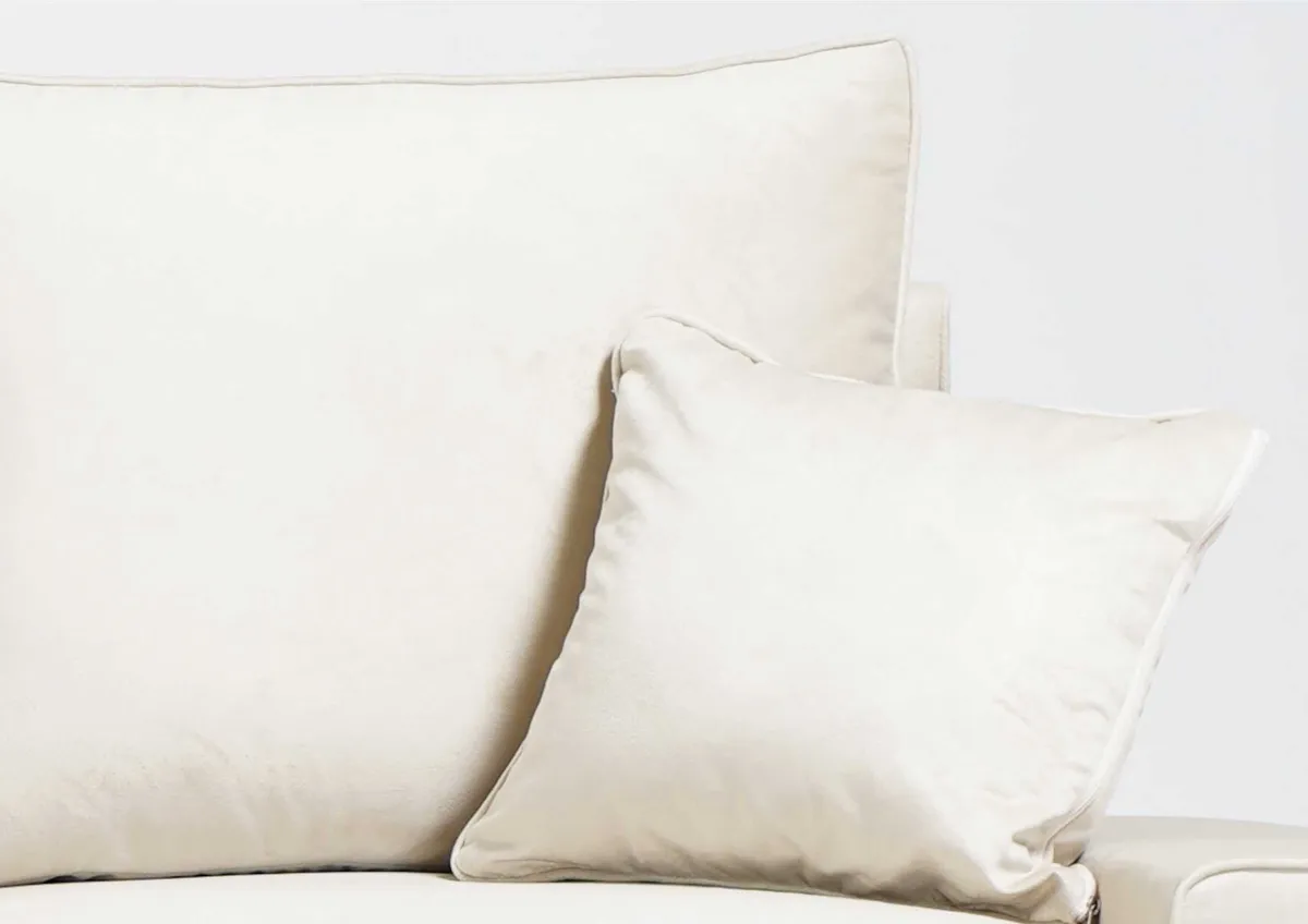 Sofa różowa DES trzyosobowa z funkcją spania 215 cm: Wymiary mebla DES