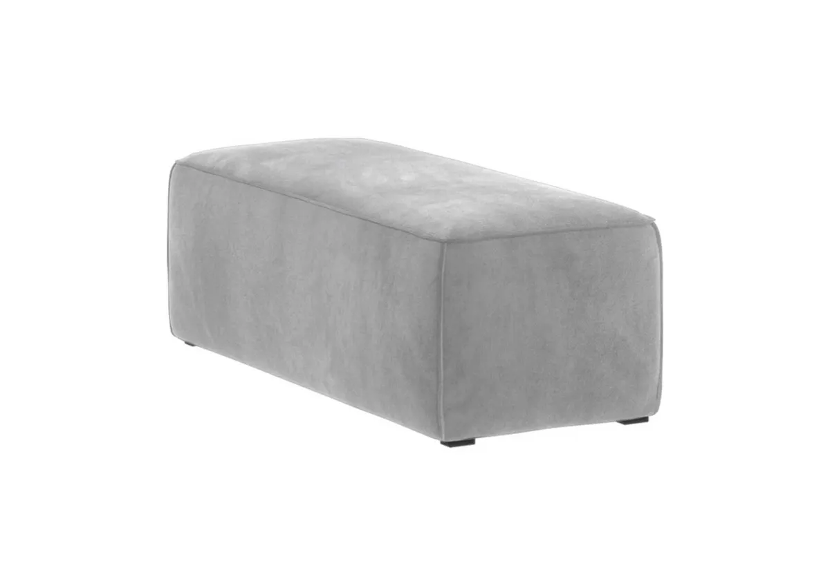 Pufa szara VINCI 120x50 cm: Szara pufa VINCI w stylu industrialnym