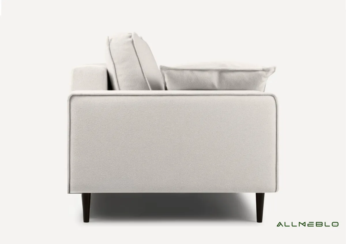 Sofa beżowa OSLO z funkcją spania 217 cm: Bonell i poduszki OSLO