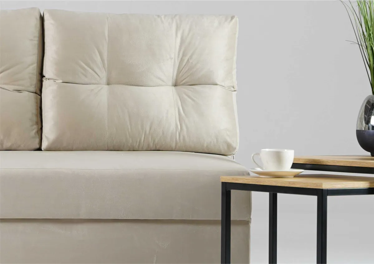 Sofa grafitowa MALA lewa trzyosobowa z funkcją spania 198 cm: Wymiary MALA