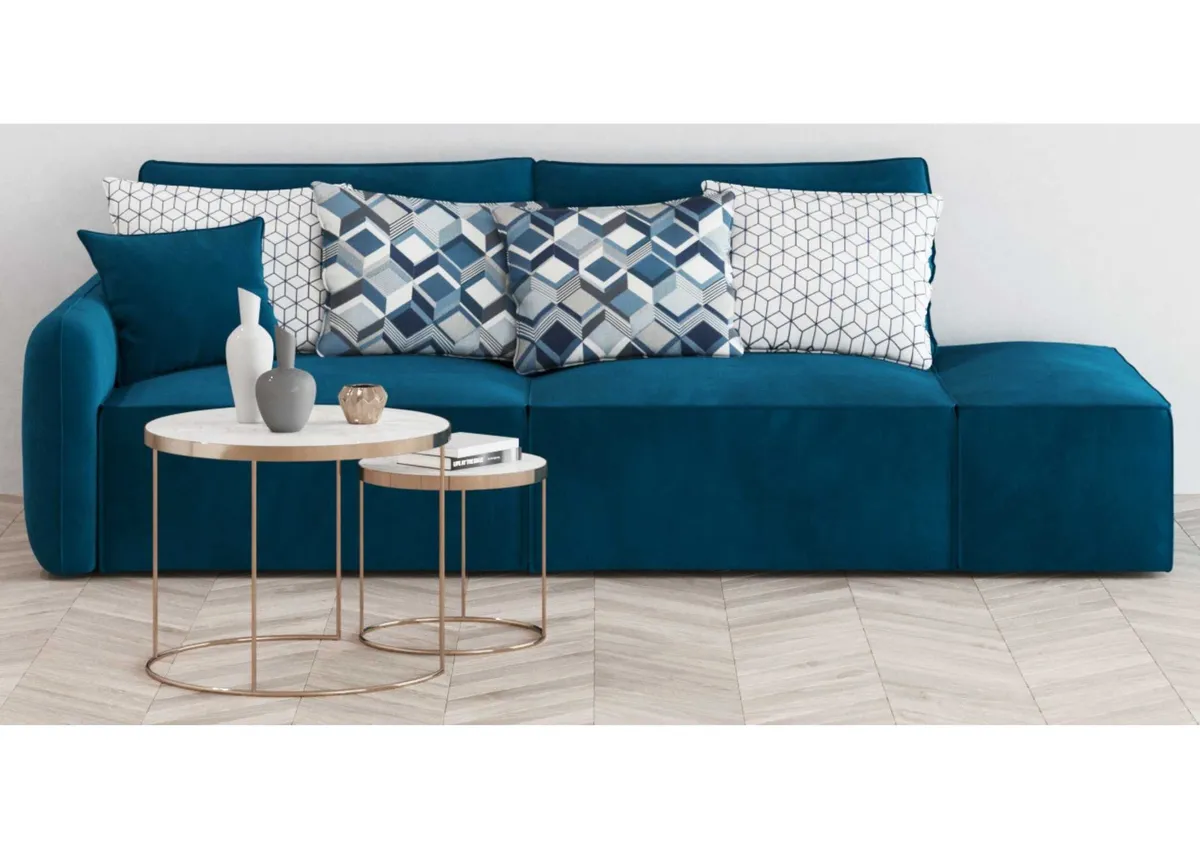 Sofa grafitowa VINCI 2 prawa czteroosobowa z funkcją spania: Spanie 160x200 cm i pojemniki w modelu VINCI 2