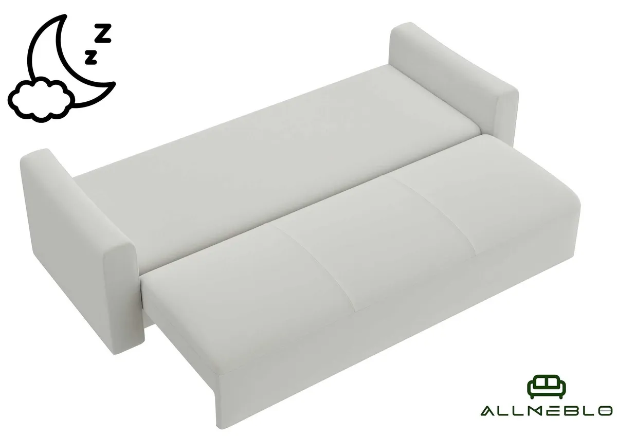 Sofa szara FANTOM czteroosobowa z funkcją spania 230 cm: Wymiary sofy FANTOM
