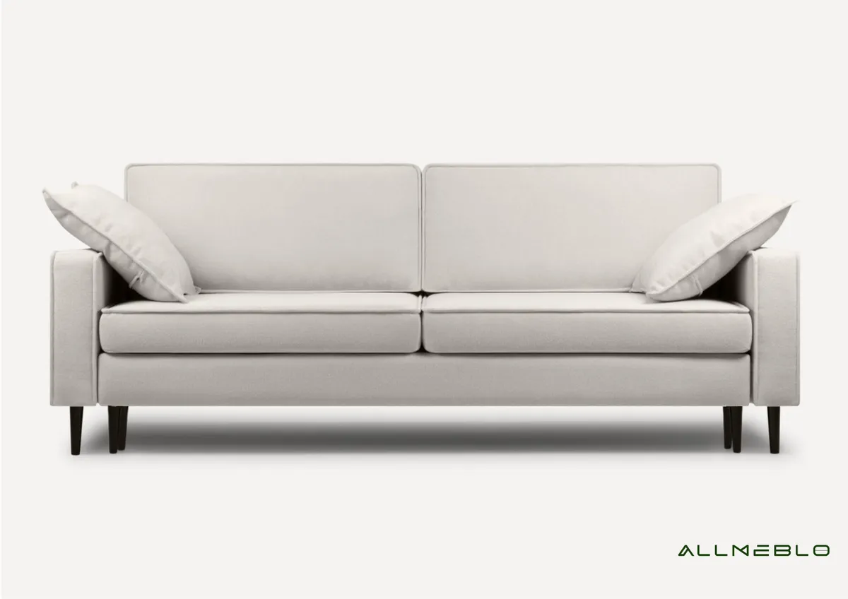 Sofa beżowa OSLO z funkcją spania 217 cm: Rozkładanie w modelu OSLO