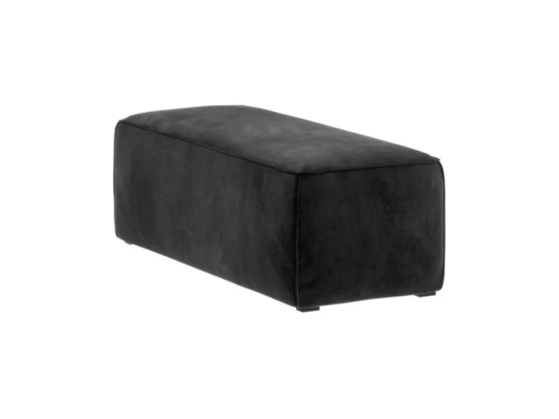 Pufa czarna VINCI 120x50 cm: Czarna pufa VINCI w stylu industrialnym