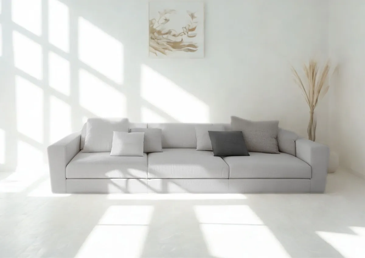 Sofa szara CLEO pięcioosobowa modułowa z funkcją spania 295 cm: Szara sofa CLEO z funkcją spania