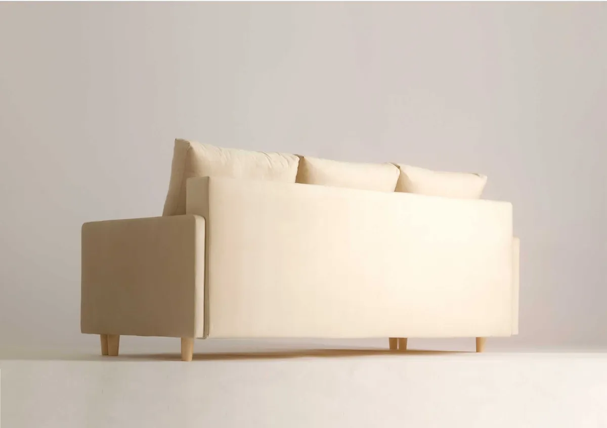 Sofa zielona ROSA trzyosobowa z funkcją spania 198 cm: Wymiary sofy ROSA