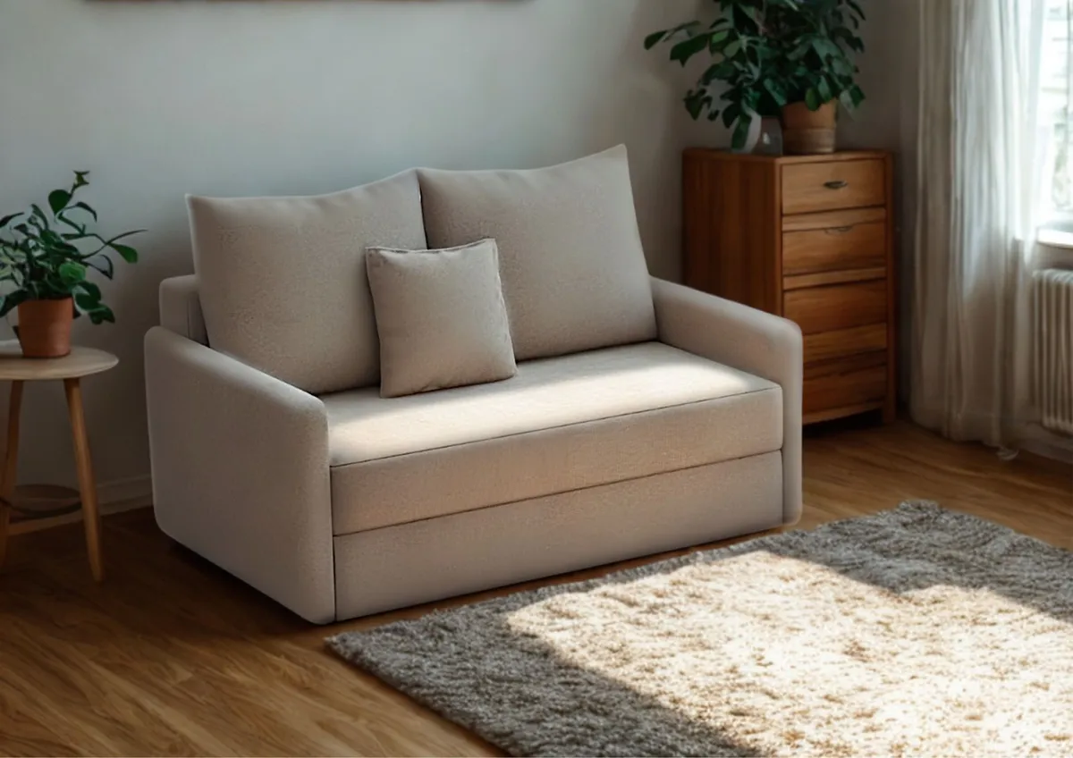 Sofa grafitowa ARKADIA 130 cm: Grafitowa sofa ARKADIA