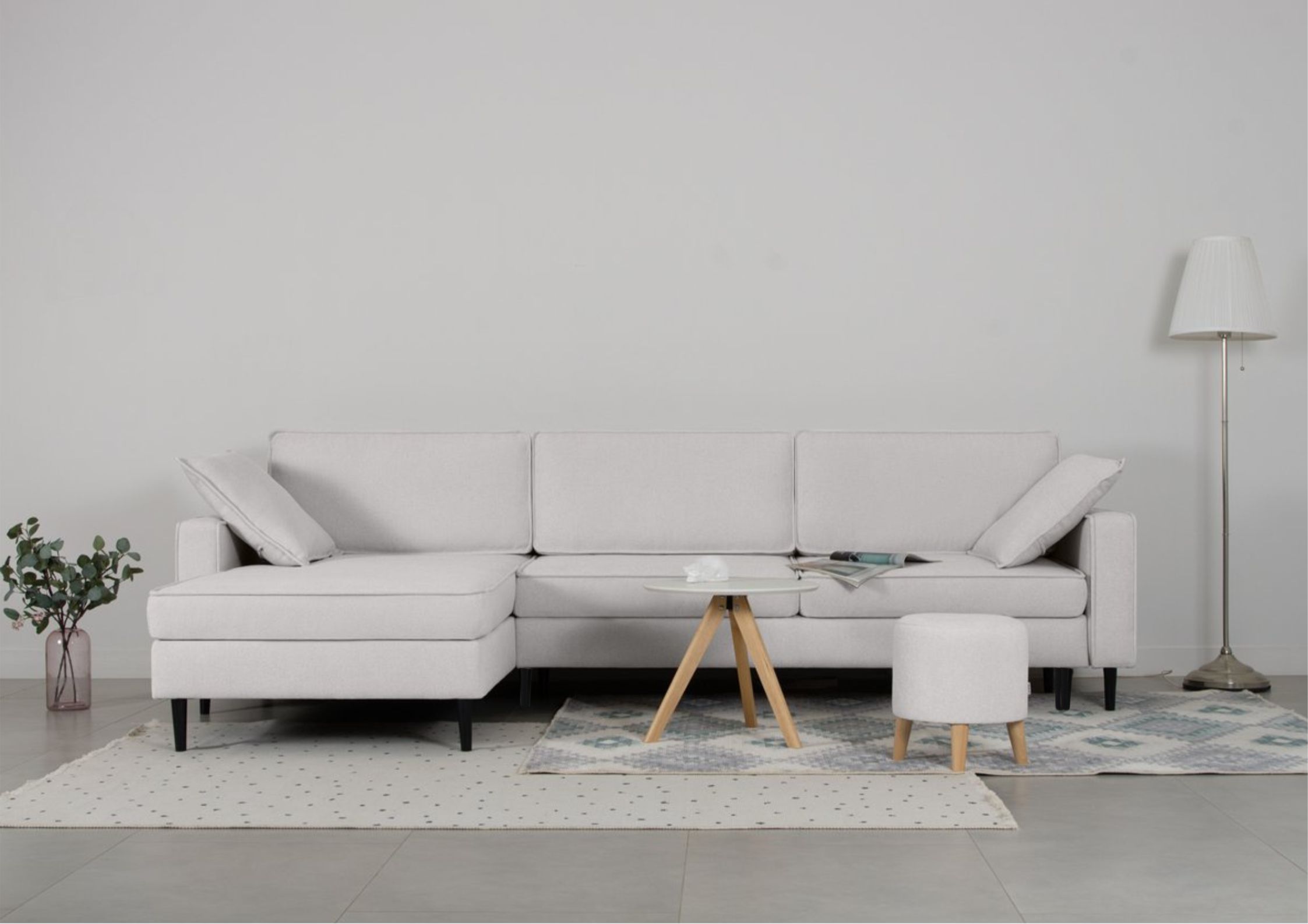 Jasny lewy narożnik rozkładany Oslo