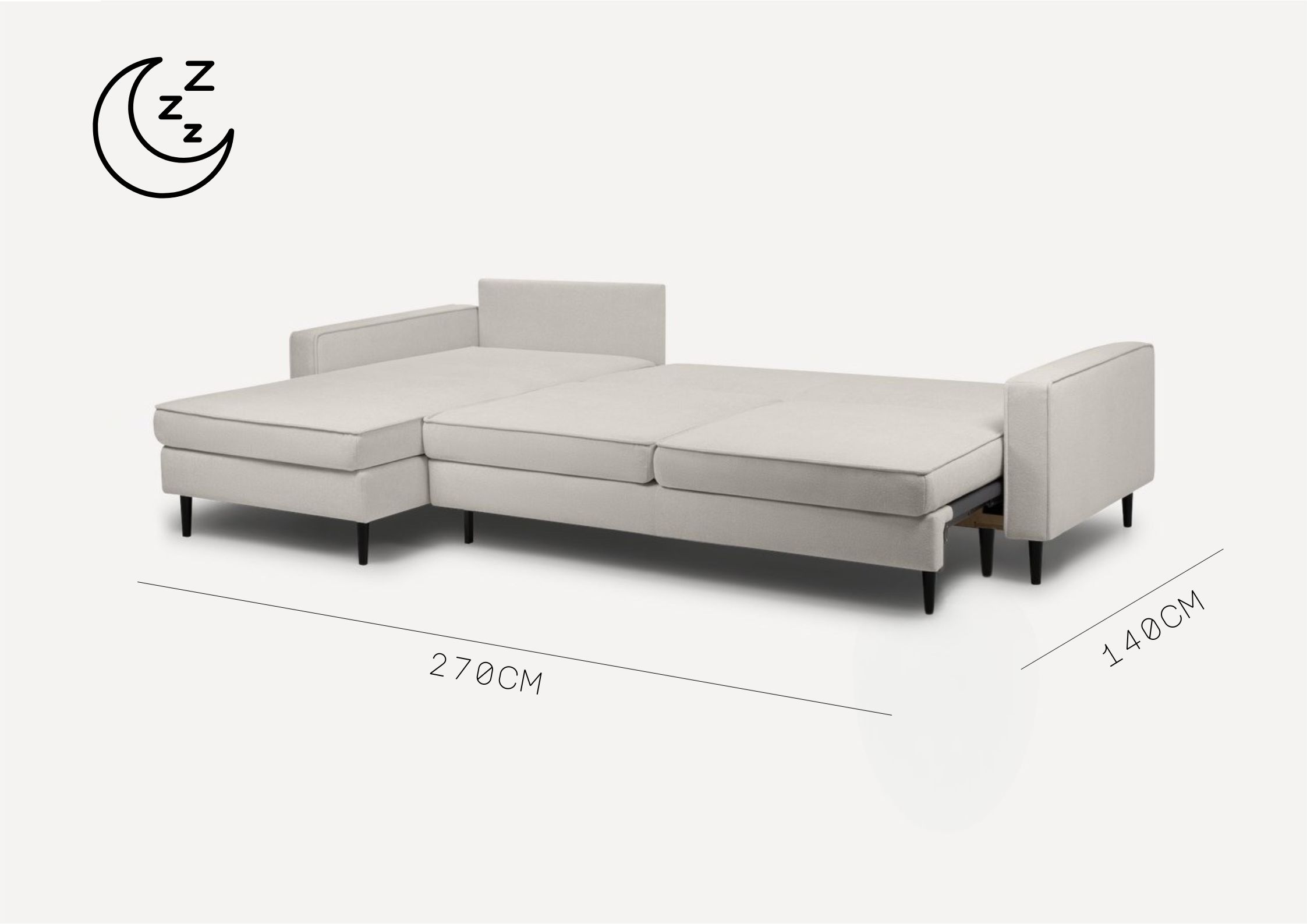 Funkcja spania narożnika Oslo