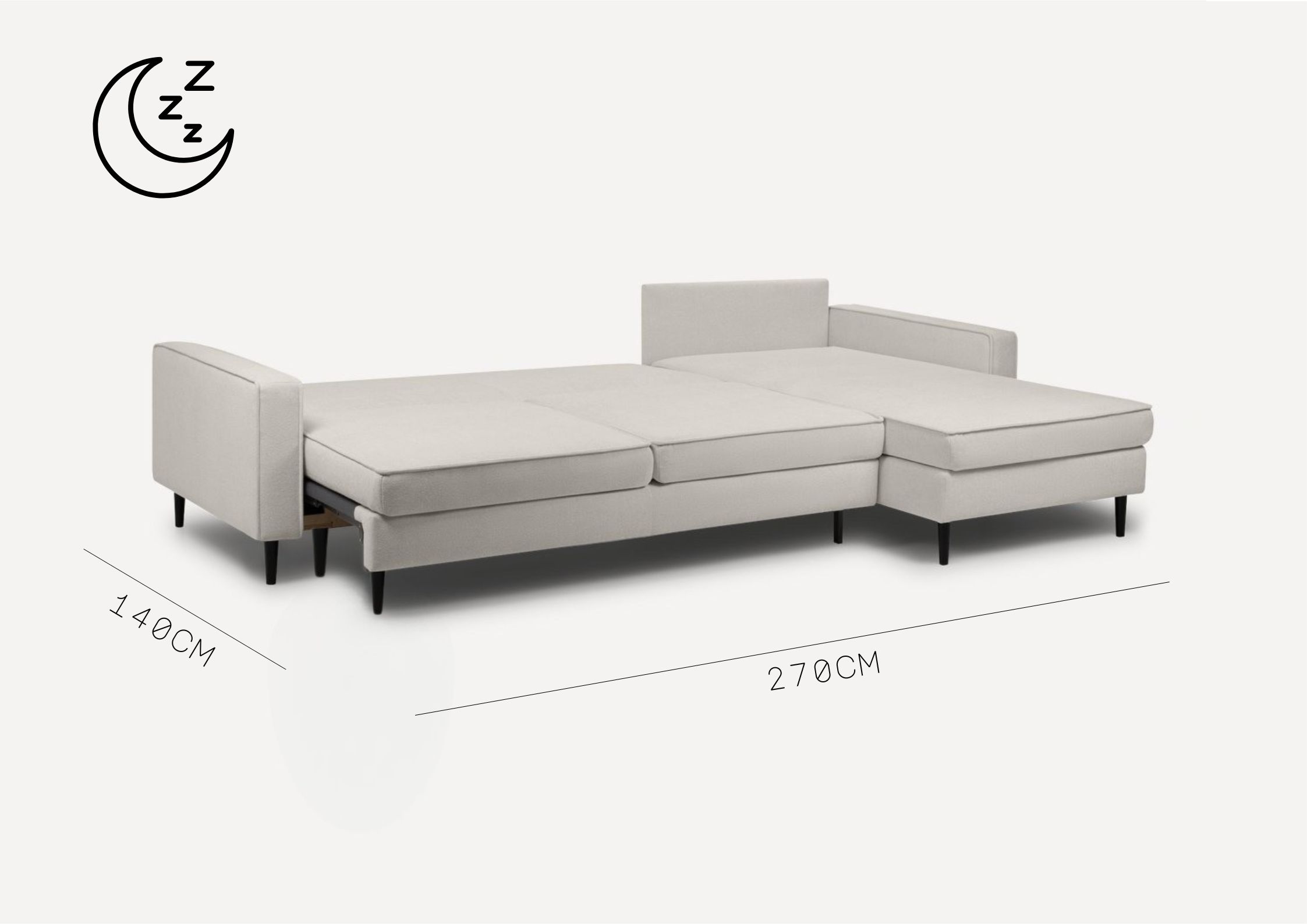 Funkcja spania narożnika Oslo