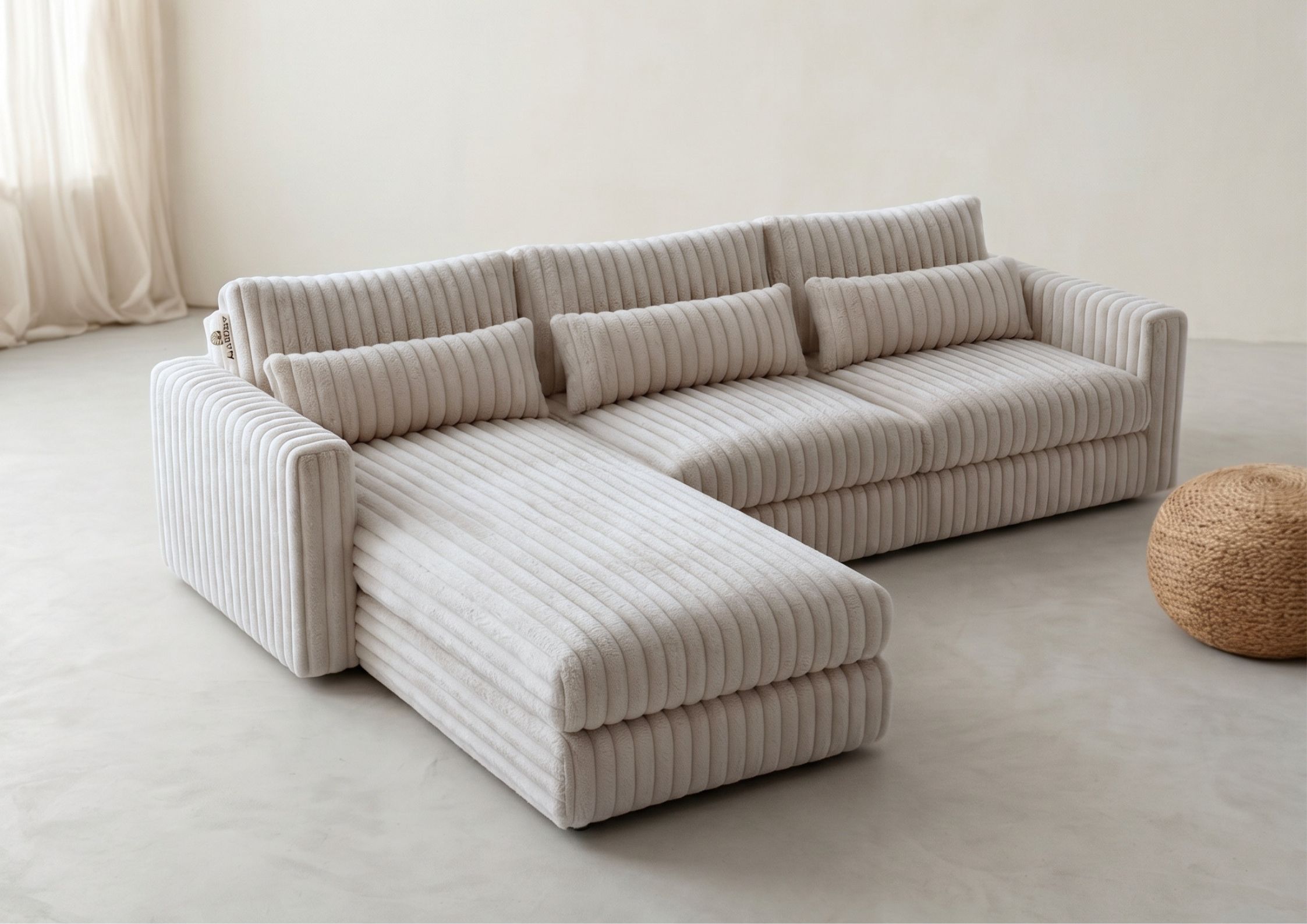 Narożnik Tilia Lewy Zimny beżowy