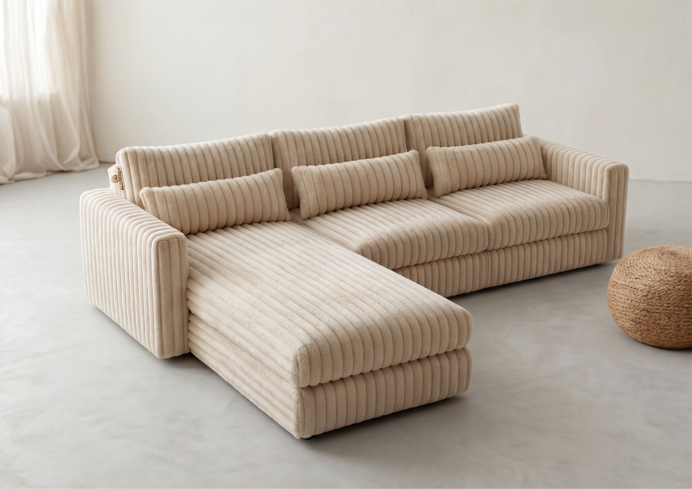 Narożnik Tilia Lewy Ciepły beżowy