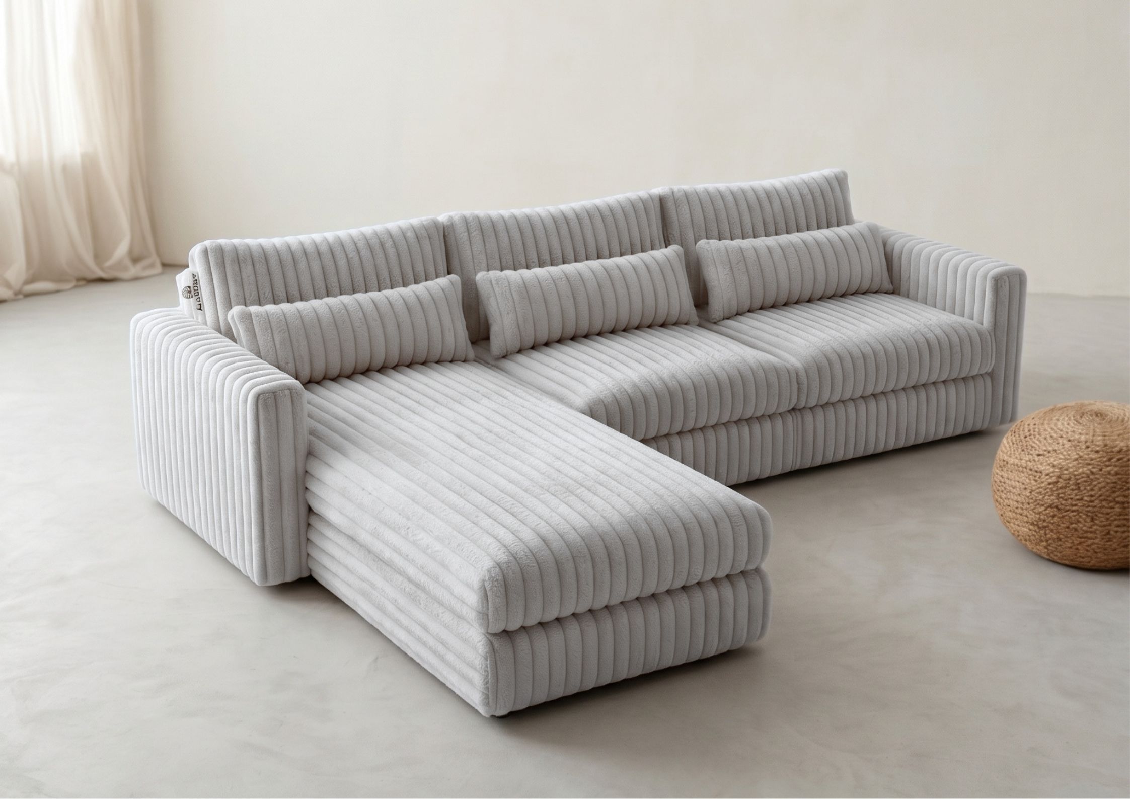 Narożnik Tilia Lewy Szary