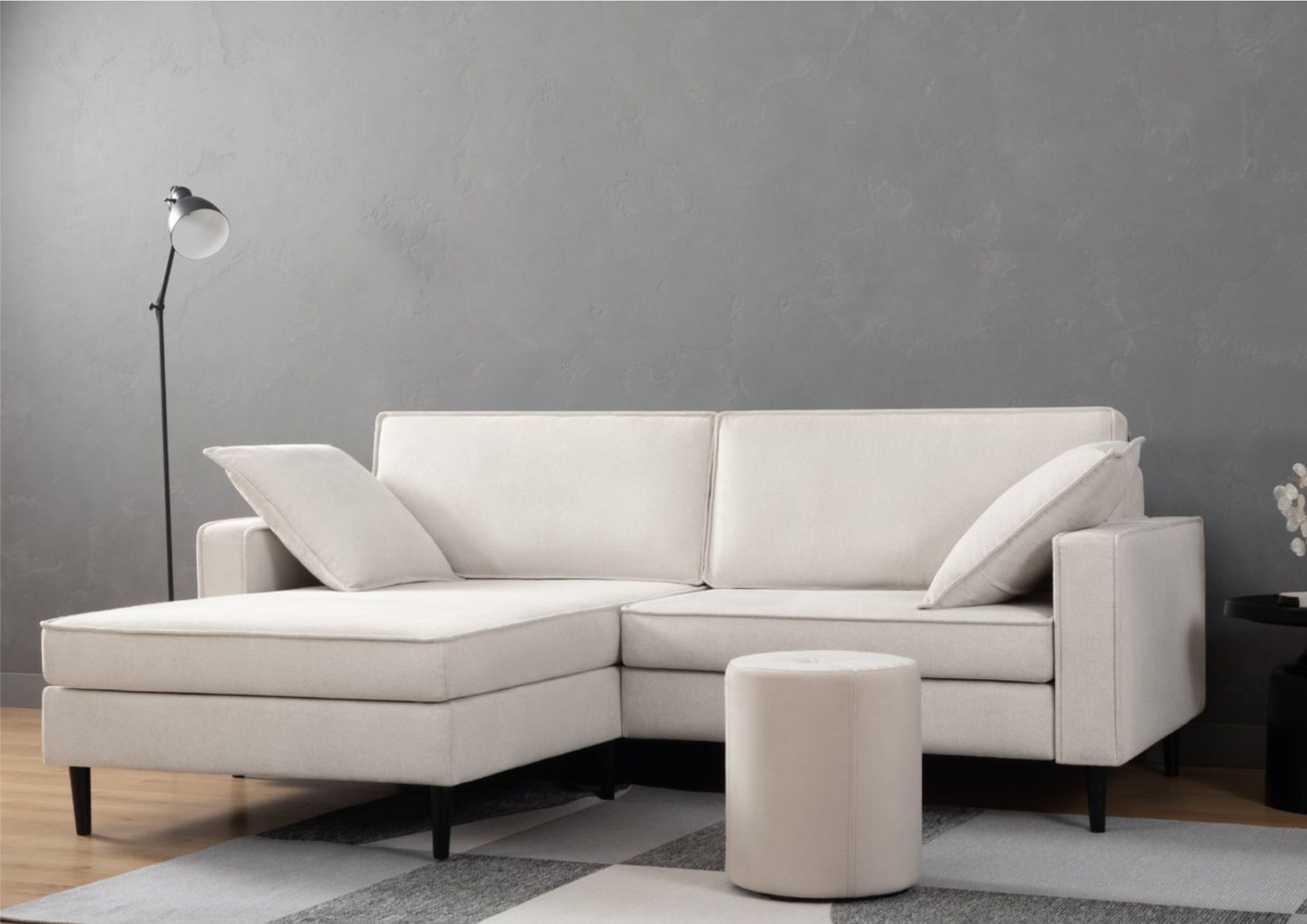 Jasny lewy narożnik rozkładany Oslo