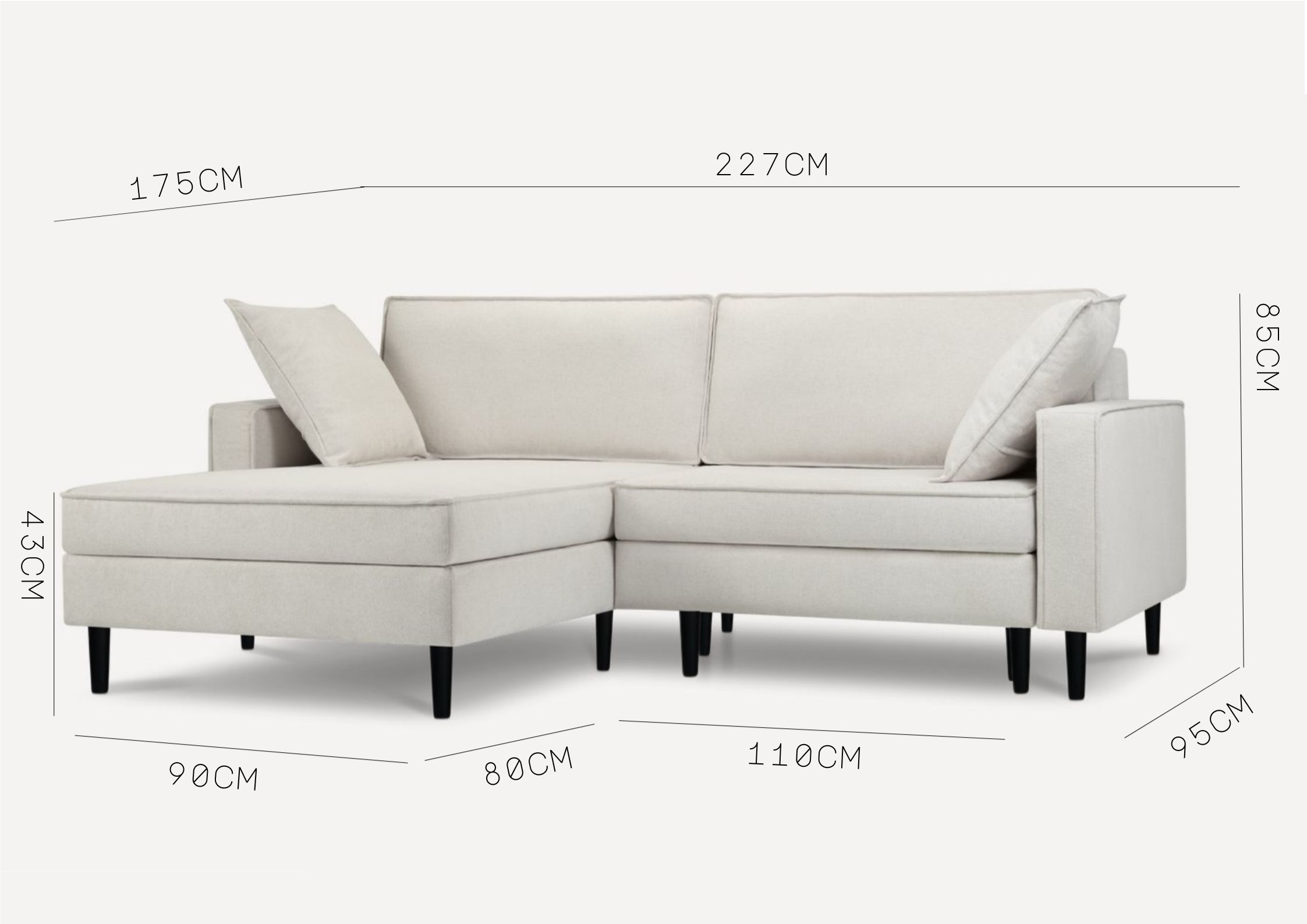 Wymiary narożnika Oslo