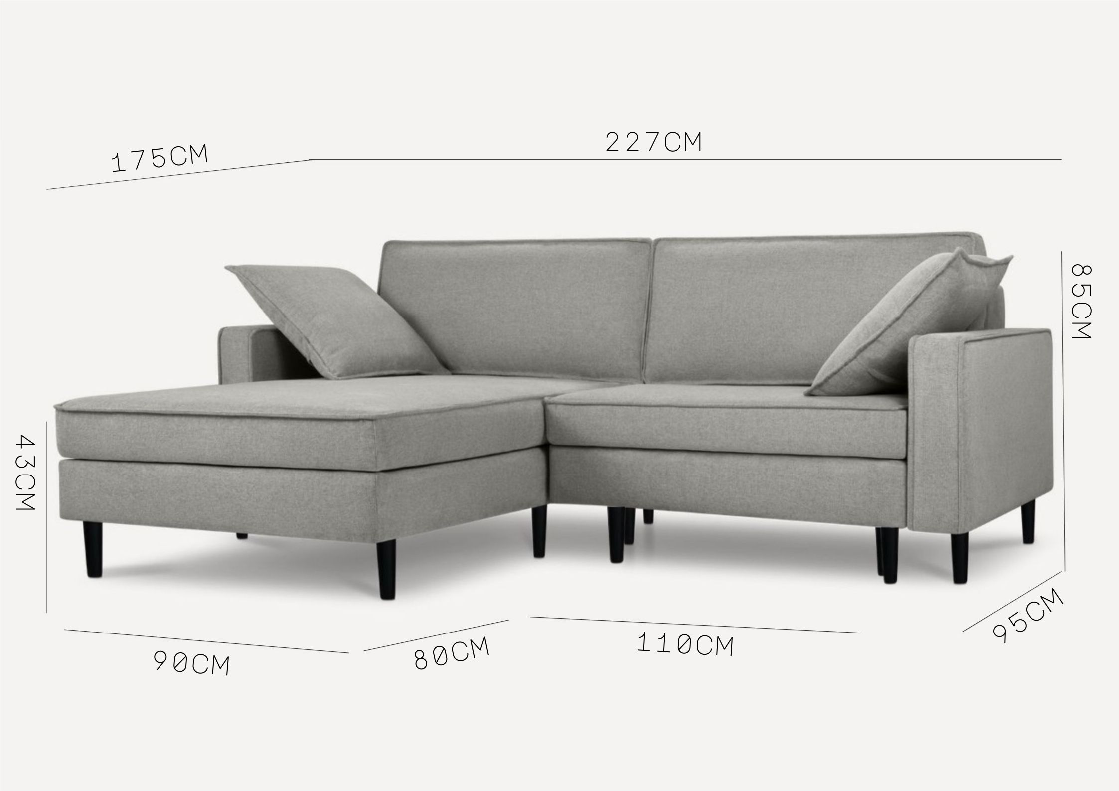 Wymiary narożnika Oslo