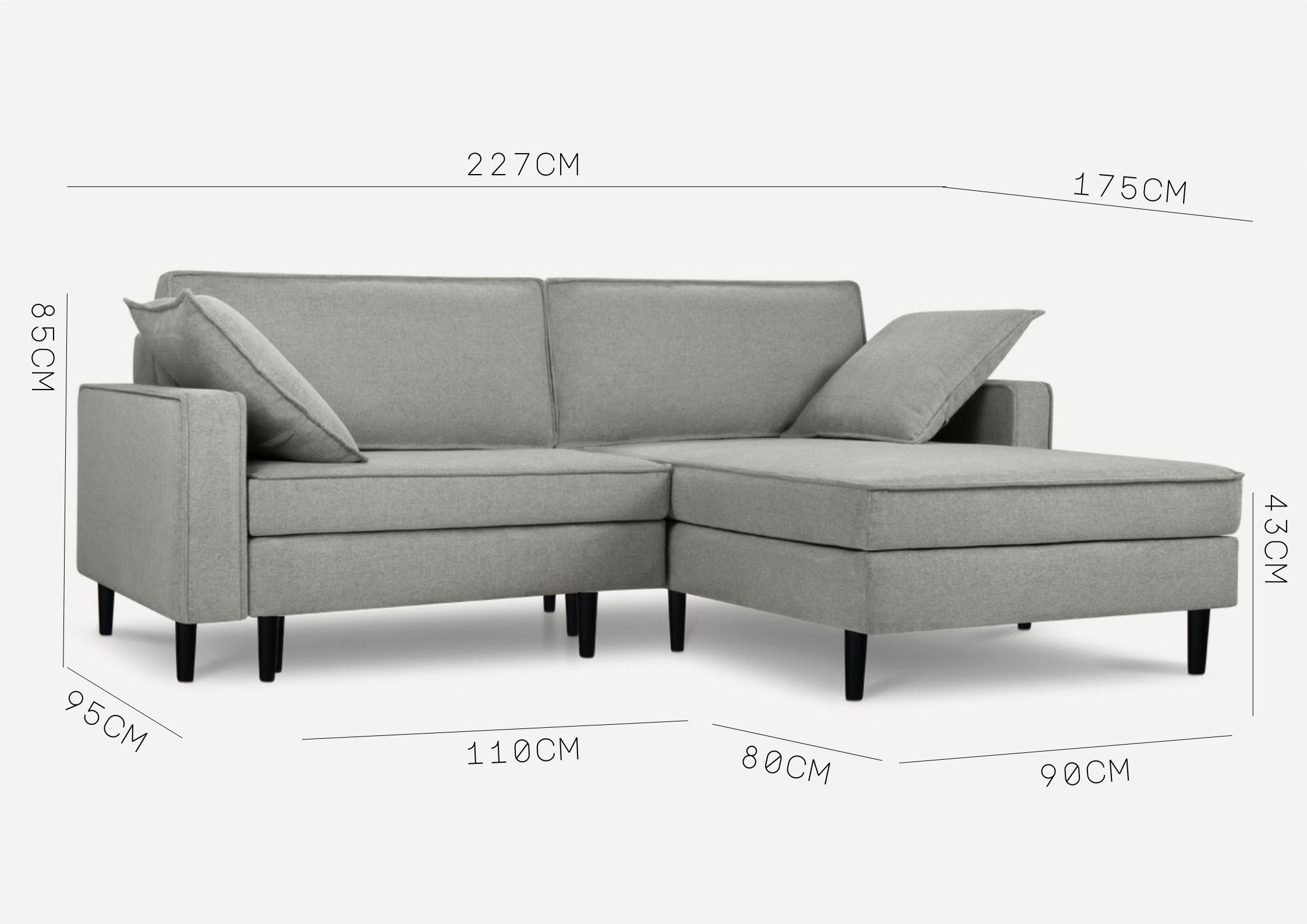 Wymiary narożnika Oslo